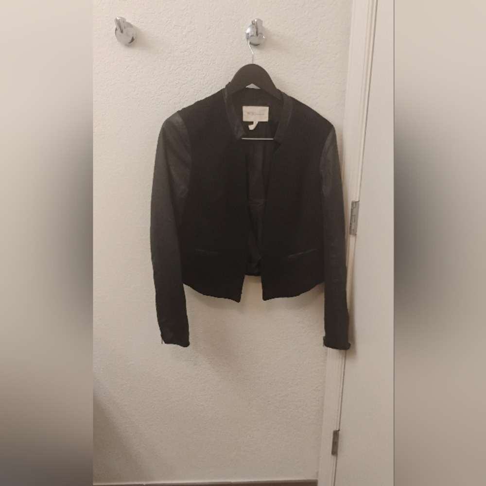 BCBGeneration Women's Faux Leather Moto Zip Jacket Sz M